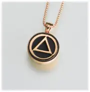 Gold Vermeil Serenity Memorial Jewelry Pendant Funeral Cremation Urn