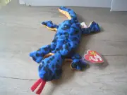 TY Beanie Baby - LIZZY the Lizard 4033 Errors Rare PVC Pellets Ty Deutschland