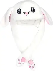 Tignapoo Cute Funny Rabbit Hat Moving Bunny Ears Soft Plush Cap Toys Gifts