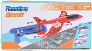 FUNFY FYGEAL01 Outdoor Foam Airplane Launcher Gun - Blue and Red - EPP Polymer and Plastic - Includes 2 Aircraft Gliders for Exciting Aerial Adventures - Provides Hours of Entertainment for Kids