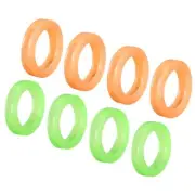 8Pcs 28mm Key Cap Cover Rings Identifier Coding Tag Silicone Sleeve Green Orange