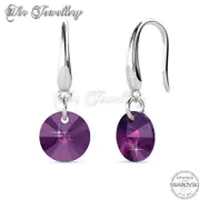 Circlet Hook Earrings (Purple)
