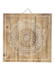 [Willow & Silk] Handmade Intricate Mandala Wall Art in Brown