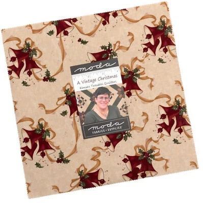 A Vintage Christmas Moda Layer Cake 42 100% Cotton 10" Precut Quilt Squares