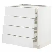 METOD / MAXIMERA base cb 4 frnts/2 low/3 md drwrs, white/Stensund white, 80x60x80 cm