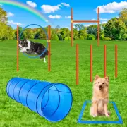 Dog Agility Course Backyard Set, Dog Obstacle Course Training Starter Kit Pet...