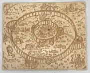 Engraved Map of Attack on Titan on Baltic Birch - Large