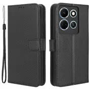 For Transsion Infinix Note 30 4G/X6833B/X6716B Wallet Phone Case Diamond Texture Stand Cover