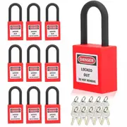 10X Keyed Lockout Tagout Lock Loto Safe Padlocks for Electrical Lock Out Tag Out