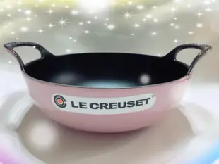 Le Creuset 鑄鐵巴蒂鍋 24cm (大)雪紡粉色 （Plat Balti Chiffon Pink)