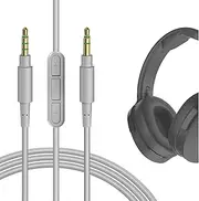Geekria Audio Cable with Mic Compatible with Skullcandy Hesh Evo/3 Headphones Cable, 1/8" (3.5mm) to 3.5mm Replacement Stereo Cord with Inline Microphone and Volume Control (5.5 ft/1.7 m)