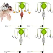 Rigs for Carp Fishing - 4X Stainless Steel Hook Carp Fishing Gear Equipment,Sports & Outdoor Recreation Accessories, Bait Holder for Freshwater and Seawater