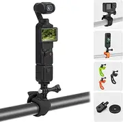 BRDRC Pocket 3 Car Bike Mount Strap Flexible Wrap Band Motorcycle Handlebar Fence Holder Accessories for Insta360 X4 X3 Ace Pro Go 3 3S, for GoPro 13 Max Mini Hero, Osmo Pocket 3 2 Action 5 Pro Camera