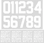 147PCS Heat Transfer Letters and Numbers, Waterproof 8 Inch Iron on Numbers and 2 Inch Iron on Letters for DIY T-Shirt Bags (White)