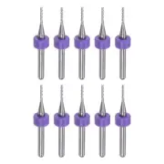 10pcs End Mill Bit 1.2mm Solid Carbide CNC Router Bits Engraving Cutter Tool