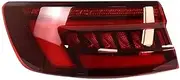 LED Taillight Compatible With A4 A4L B9 2016 2017-2019 Tail Lamp Turn Signal Reversing LampTail Lamp Stop Lamp Assembly(BK-Outside Left)