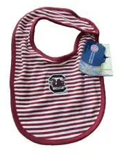 University South Carolina Gamecocks Baby Bib Striped NWT Creative Knitwear
