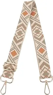 [DOITOOL] Ethnic Style Wide Shoulder Strap Replacement Decorative Woven Strap for Handbags Crossbody Bags and More Lightweight and Easy to Install with Clasp