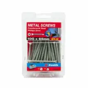 Zenith 10G x 65mm Galvanised Countersunk Head Metal Screws - 50 Pack