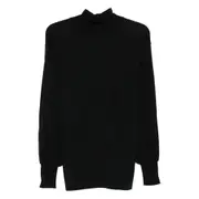 [Antonino Valenti] Antonino Valenti High-neck Balloon-sleeve Mini Dress 42 IT BLACK