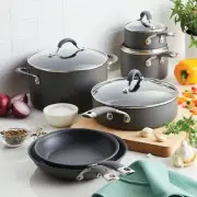 Circulon Radiance Hard Anodized Nonstick Cookware Pots and Pans Set, 10 Piece