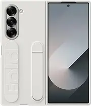 [Samsung] Galaxy Z Fold 6 Silicone Phone Case, Protective Cover with Stand, Secure Grip, Slim, Soft, Comfortable Design, US Version, EF-MF956TWEGUS, White