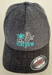 TRAVIS MATHEW PARTY PARROT GOLF HAT HEATHER BLACK SIZE S/M FLEXFIT - BNWT