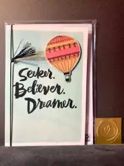 Happy College Graduation Card! Hallmark Signature Seeker Believer Dreamer
