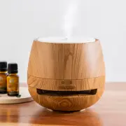 Rechargeable White & Woodgrain Ultrasonic Bluetooth Diffuser