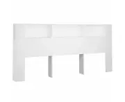 vidaXL Headboard Cabinet White 220 cm