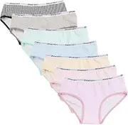 [OuLu] Underwear Breathable Teen Girls 8-13 years Soft Cotton Panties Brief Pattern, Assorted Color, One Size