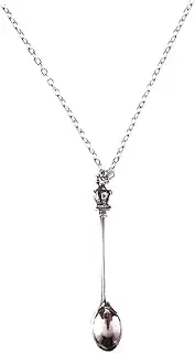 [TOZLU] Mini Spoons Pendant Necklaces Vintage Small Coffee Spoon Necklaces Festival Tea Spoon Necklace Jewelry Women Men Nice