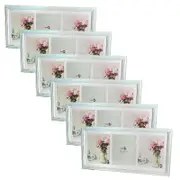 6PK Unigift 3 Photo 67x30 Provincial Vintage Rectangle Photo Frame - Blue