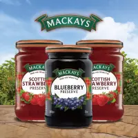 在飛比找momo購物網優惠-【Mackays】蘇格蘭梅凱果醬340g x3罐(草莓x2+
