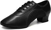 [YCALCP] Women's Latin Dance Shoes Lace-Up Closed Lacing Men's Salsa Standard Ballroom, Model-LHD2801