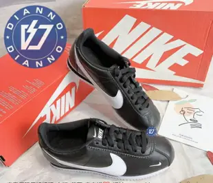 帝安諾-4折-實體店面 Nike Classic Cortez 阿甘 雙勾 白黑 黑白 皮革 黑魂 807480004【APP下單享4%點數】