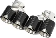 Compatible For BMW G20 G21 M340i G22 M240i G42 440i Upgrade Quad Carbon Fiber Muffler Header Exhaust System Nozzle Tailtip 2020+(Carbon Fiber B)