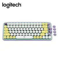 在飛比找誠品線上優惠-logitech POP Keys無線機械式鍵盤/ 夢幻紫/