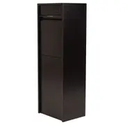 Northcote Pottery Zip Steel Parcel Pillar Letterbox in Black with Combination Lock
