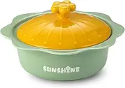 Soup Bowls with Handles Noodle Ramen Curry Bowl,Large Ceramic Ramen Bowl,Soup Bowl with Lid,Udon Noodle Bowl Microwave Safe,Pho Bowls-red-21.5x17.5x13cm,850ml(Color:Green)
