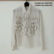 Comme Des Garçons Nude Frill Long Sleeve Blouse, Chiffon, Stylish Design