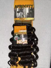 AFROCITY Human Hair New Deep Water 12” Color 2 Weft/sew In.