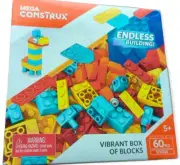 Mega Bloks Construx 60 Piece Daring Box of Blocks Set Endless Building NEW