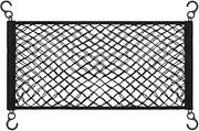 Rear Cargo Net,Mesh Elastic Automotive Cargo Storage with Hooks - Stretchable Adjustable 27x13Inch Net for ATV Boats Motorcycle Trunk Car Rv Organization Storage Solution