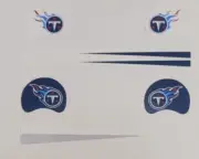 1999-2023 Tennessee Titans Custom Gumball Mini Helmet Decals