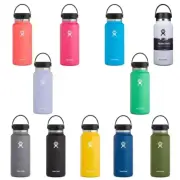 32oz/946ml Hydro Flask Water Bottle Stainless Steel Wide Mouth With Straw Lid