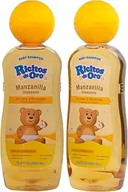 Ricitos de Oro, Baby Shampoo Cleansing and Lightening Baby Shampoo with Chamomile, Paraben Free, Hypoallergenic 2-Pack of 13.5 FL Oz Each, 2 Bottles
