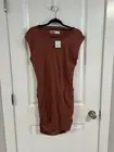 Free People Beach Women's Dress Jacinta Mini Tulip Wrap Red Small Cotton