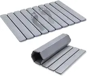Diatomite Stone Bath Mat - Quick Dry, Super Absorbent, Anti-Slip Eco-Friendly Bathroom Mat for Shower, Kitchen & Tub, Easy to Clean & Warp-Resistant (Grey)
