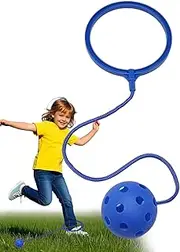 Ankle Skip Ball,Single-Leg Swing Rotating Soft Jumping Ring Assorted Colors - Coordination Fitness Sports Ball Outside Exercise Skipping Toy for Kindergarten